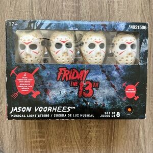 Jason Friday 13th Gemmy Halloween Musical String Lights Horror Scary Movie Decor